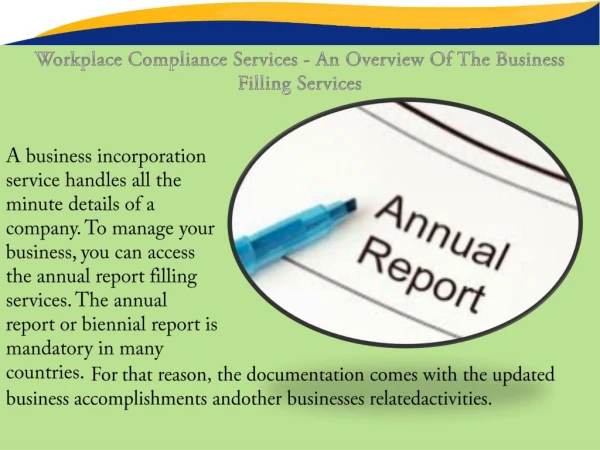 Workplace Compliance Services - An Overview Of The Business Filling Services