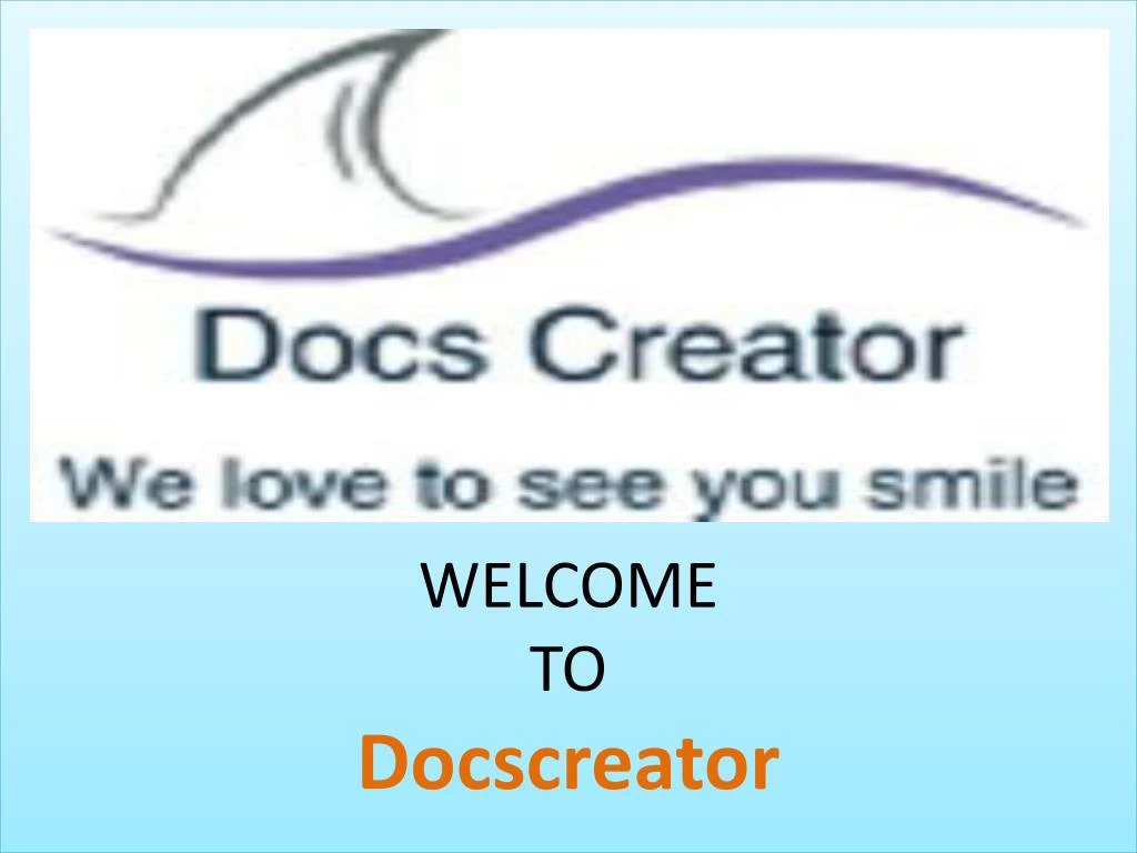 welcome to docscreator