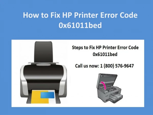 Fix HP Printer Error Code 0x61011bed