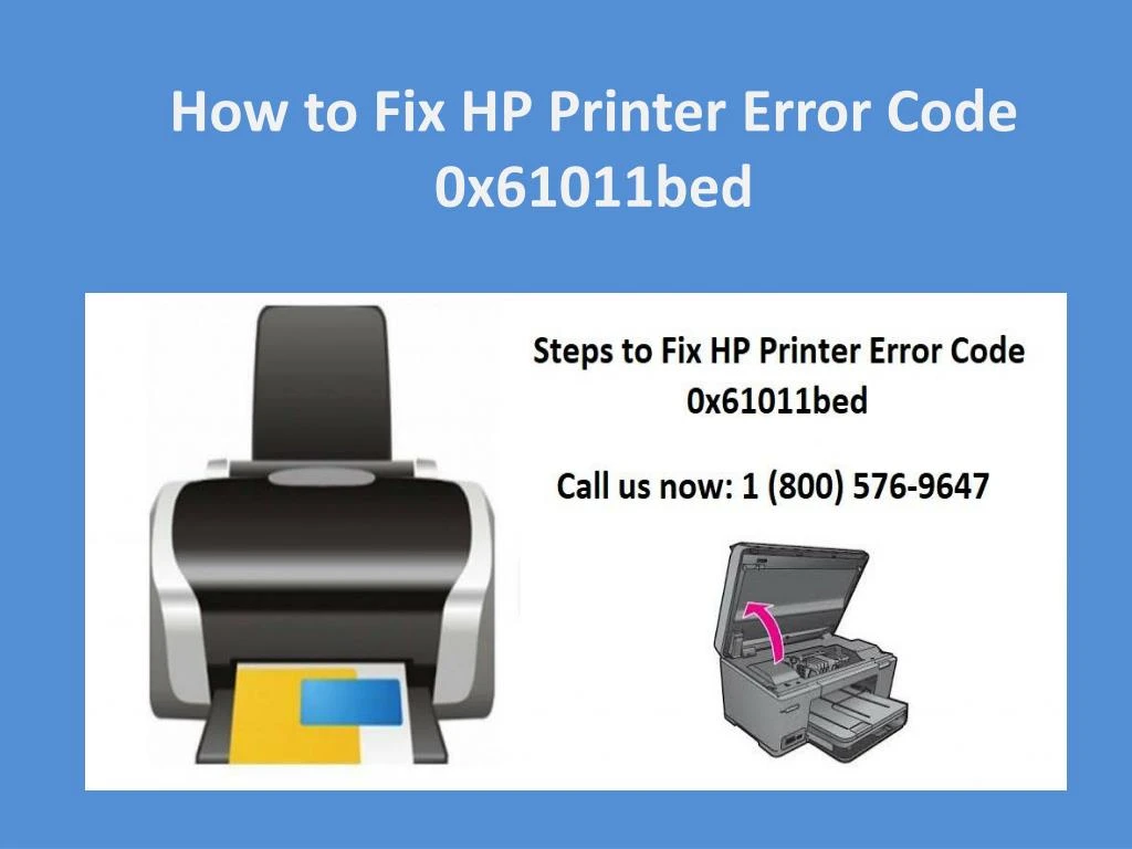 how to fix hp printer error code 0x61011bed