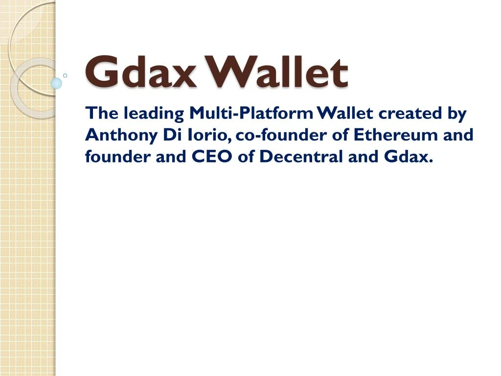 gdax wallet
