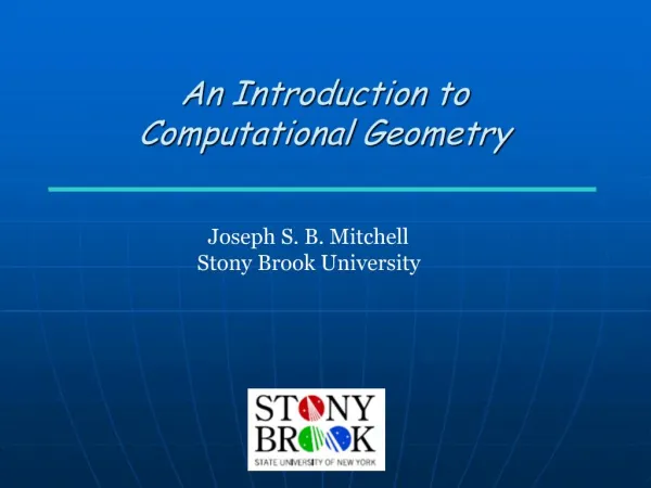 An Introduction to Computational Geometry