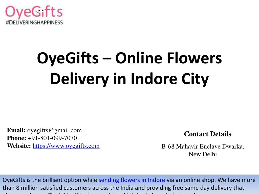 oyegifts online flowers delivery in indore city