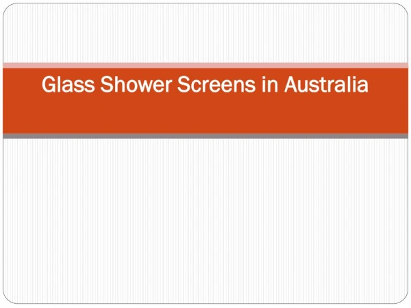 Glass Shower Screen