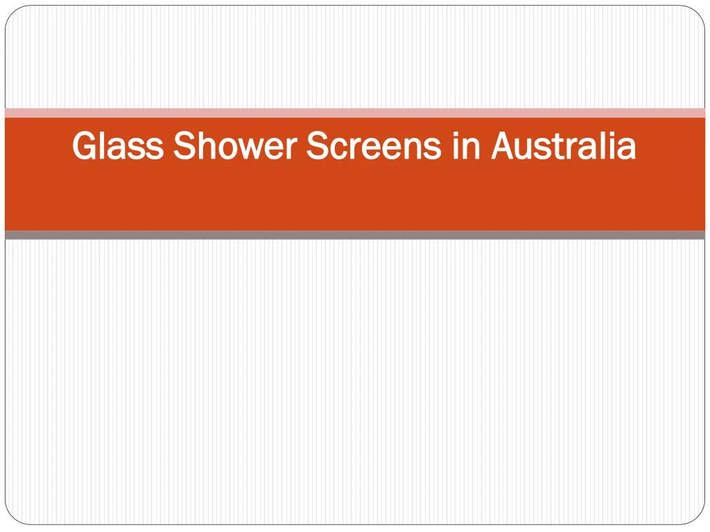 glass shower screens in australia