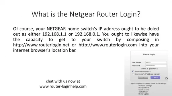 What is the Netgear Router Login?