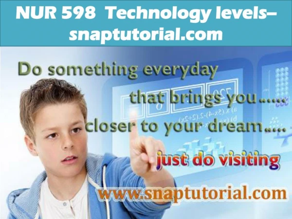 NUR 598 Technology levels--snaptutorial.com