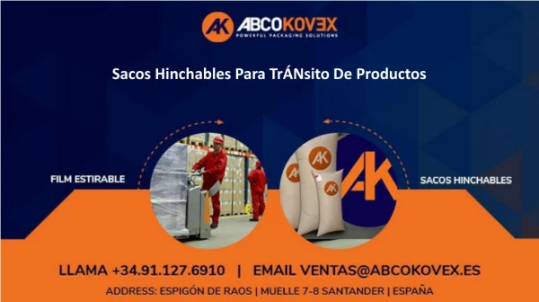 Sacos Hinchables Para TrÁNsito De Productos - Abco Kovex