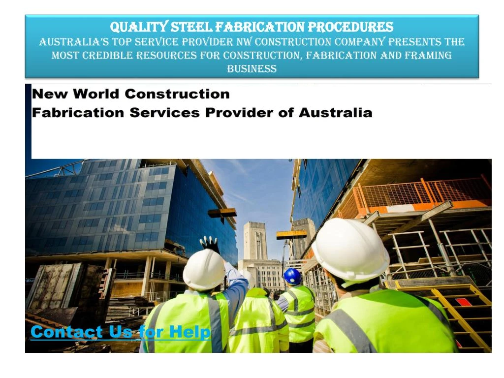 quality steel fabrication procedures australia