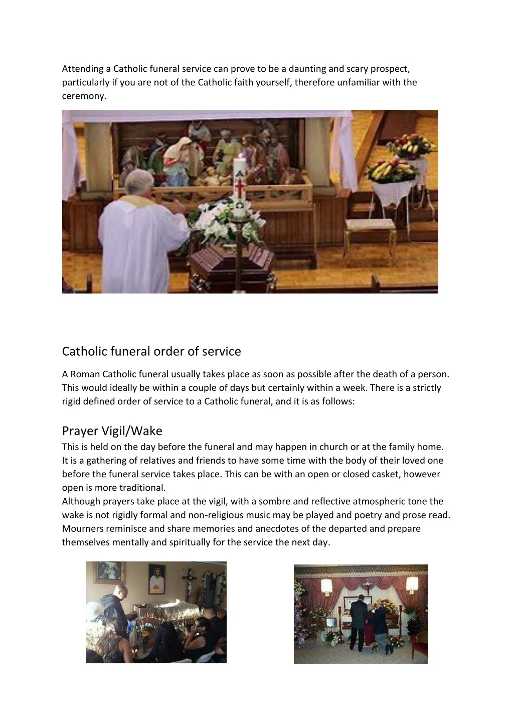 attending a catholic funeral service can prove