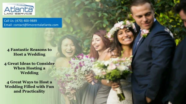 4 Fantastic Reasons to Host a Wedding