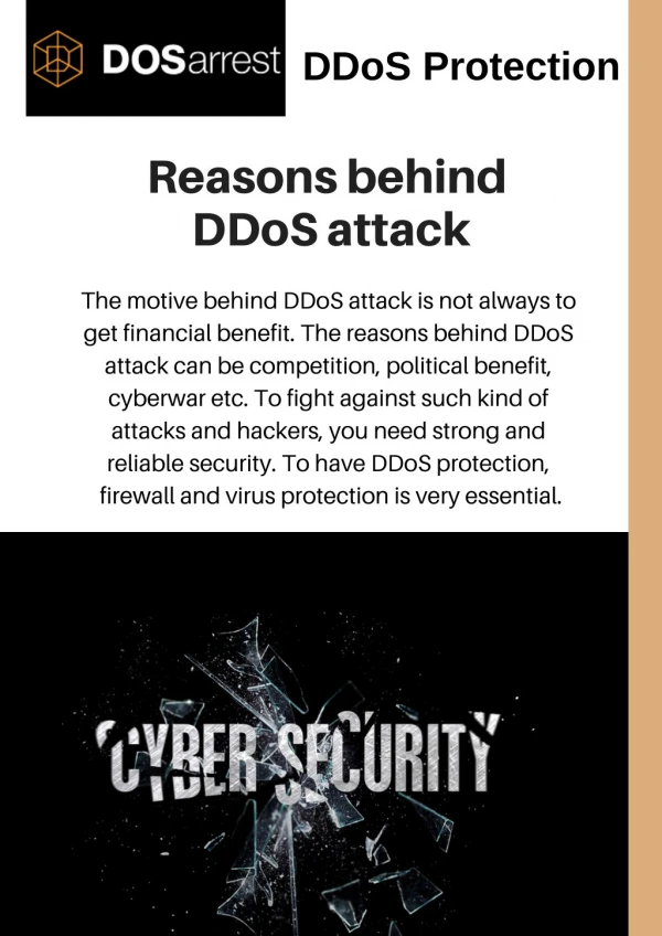 Reasons Behind DDoS attack