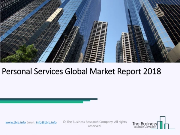 Personal Services Global Market Report 2018