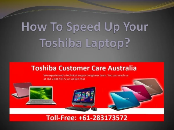 How To Speed Up Your Toshiba Laptop?