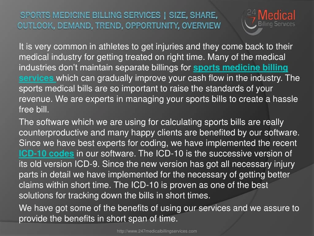 sports medicine billing services size share outlook demand trend opportunity overview