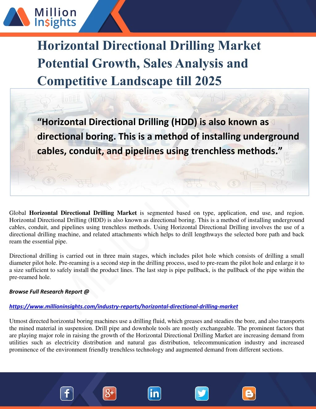 horizontal directional drilling market potential
