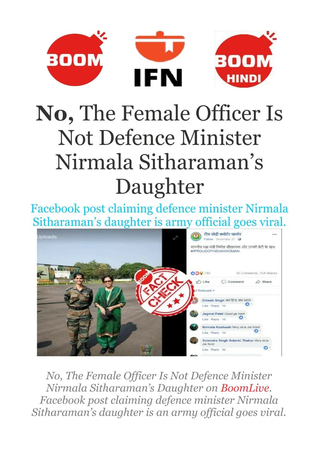 no the female officer is not defence minister