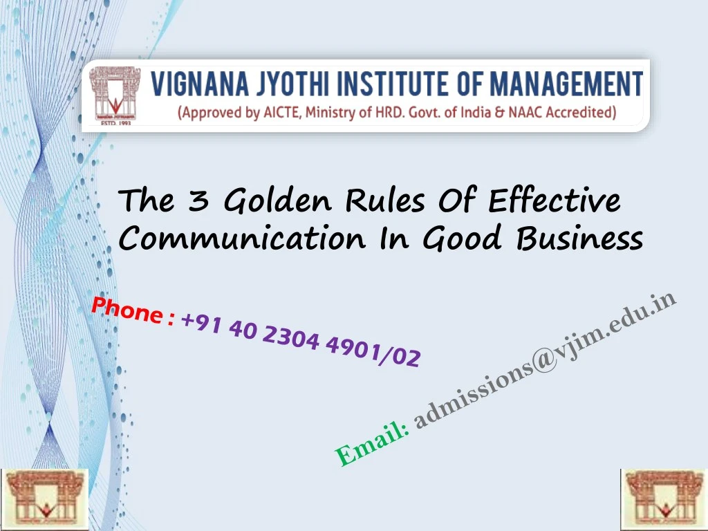 the 3 golden rules of effective communication