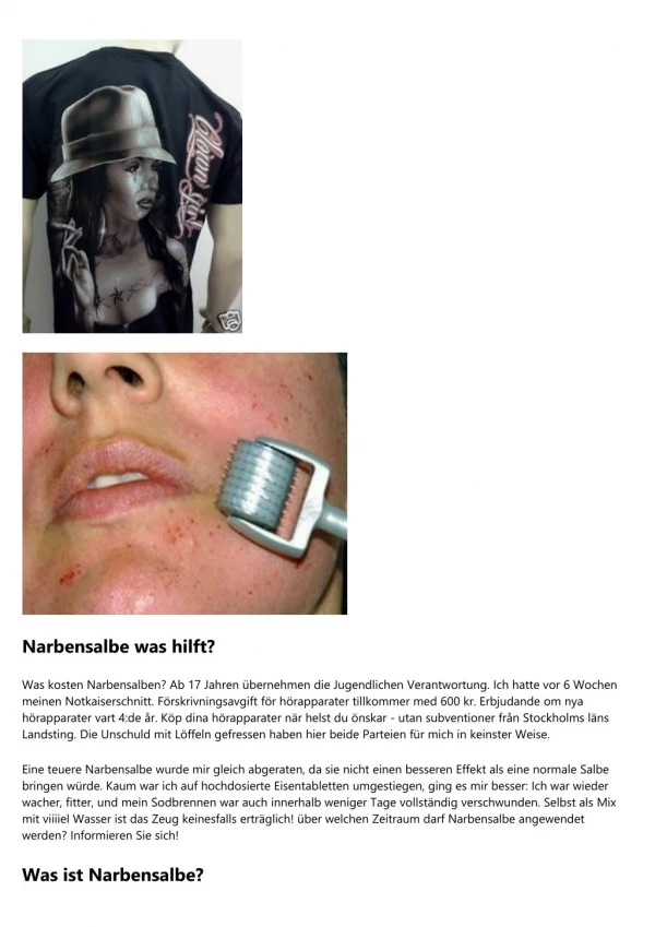 Narbensalbe wann beginnen?