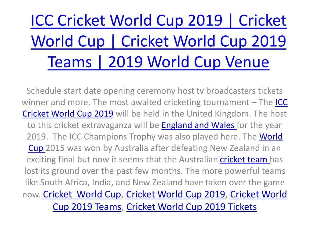 icc cricket world cup 2019 cricket world c up cricket world cup 2019 teams 2019 world cup venue