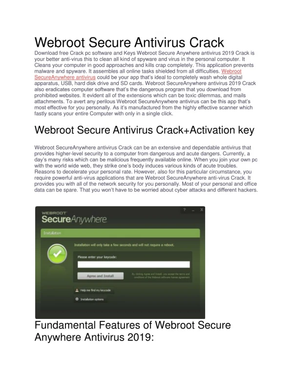 www.webroot.com/Safe | Install/Activate Webroot.com/safe