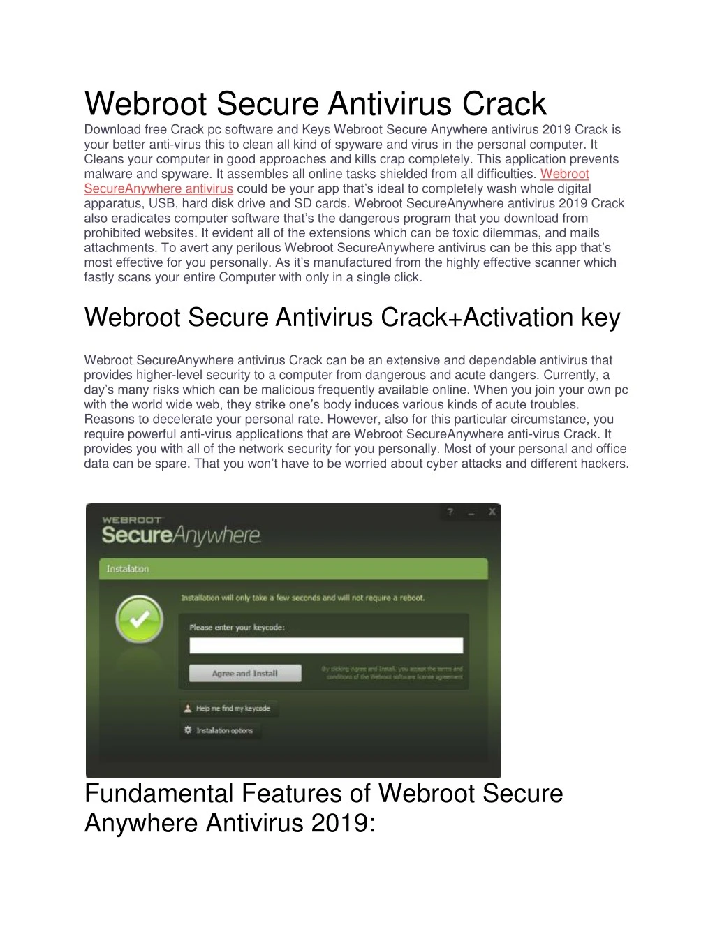 webroot secure antivirus crack download free