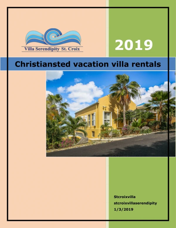 Christiansted vacation villa rentals
