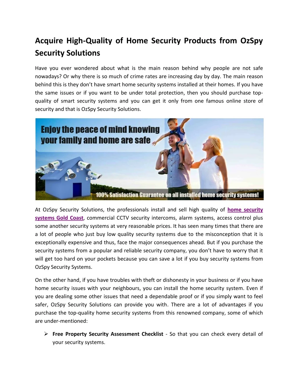 acquire high quality of home security products
