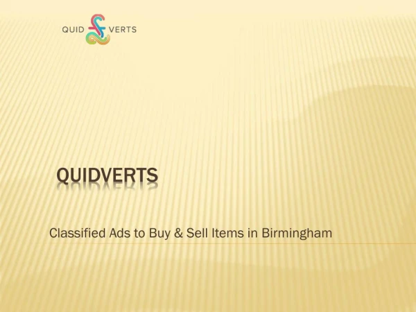 Easy to start selling online with Quidverts
