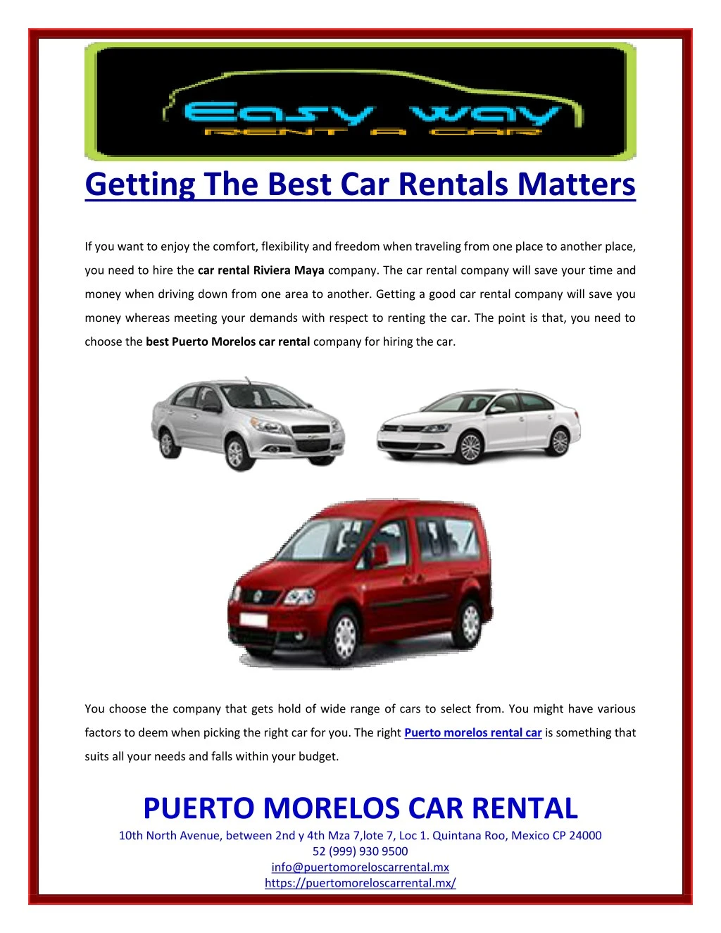 getting the best car rentals matters