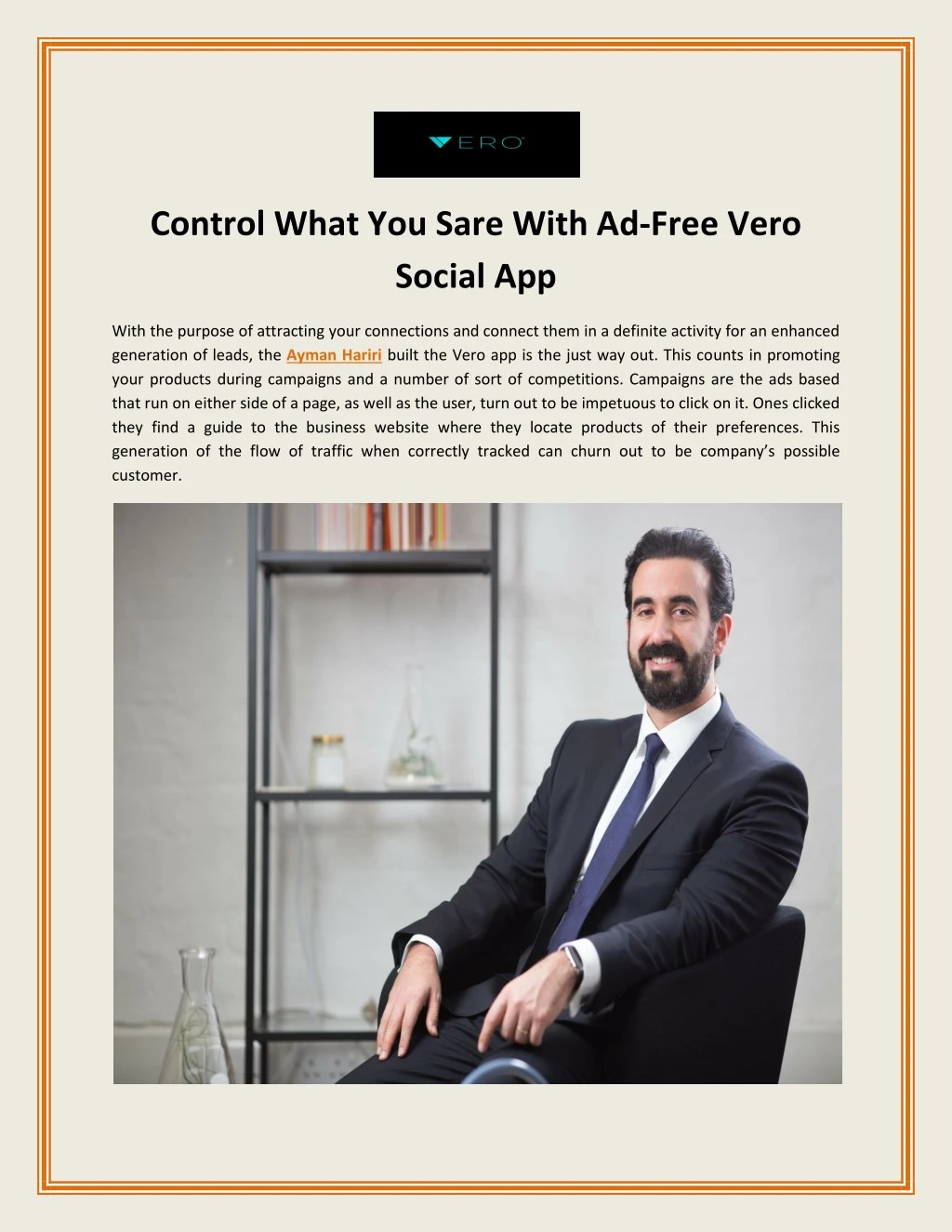 control what you sare with ad free vero social app