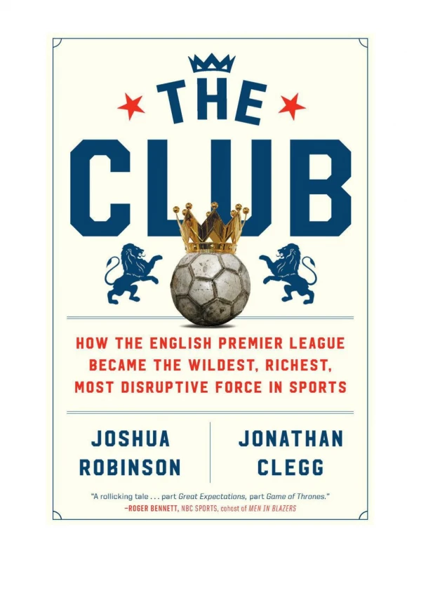 [PDF] The Club by Joshua Robinson & Jonathan Clegg