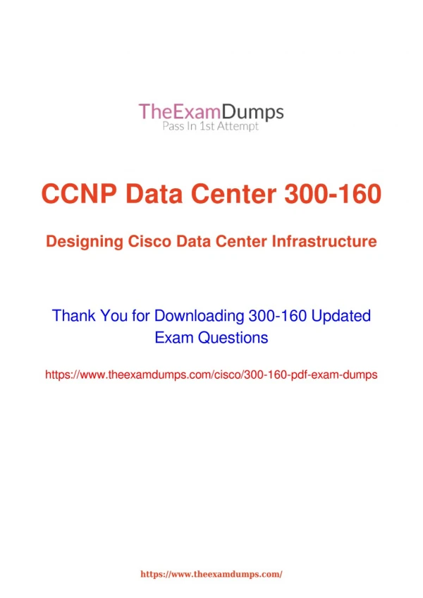Cisco CCNP Data Center 300-160 DCID Practice Questions [2019 Updated]