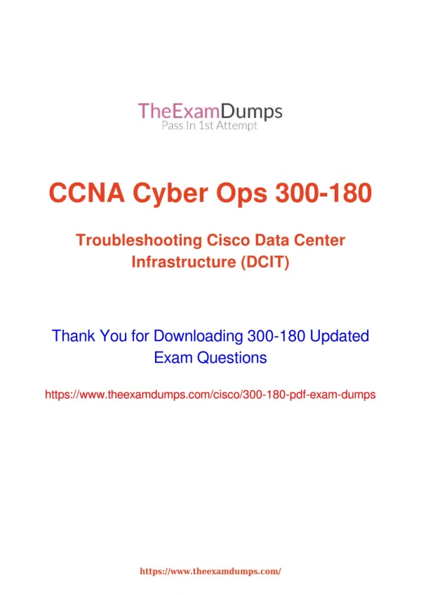Cisco CCNP Data Center 300-180 DCIT Practice Questions [2019 Updated]