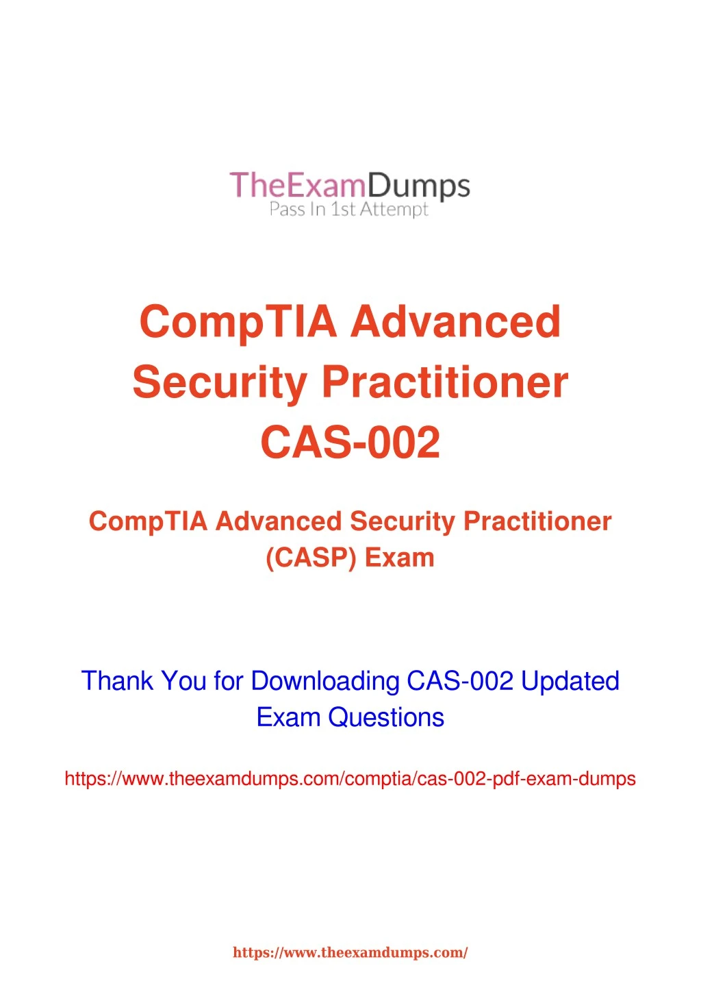 comptia advanced security practitioner cas 002