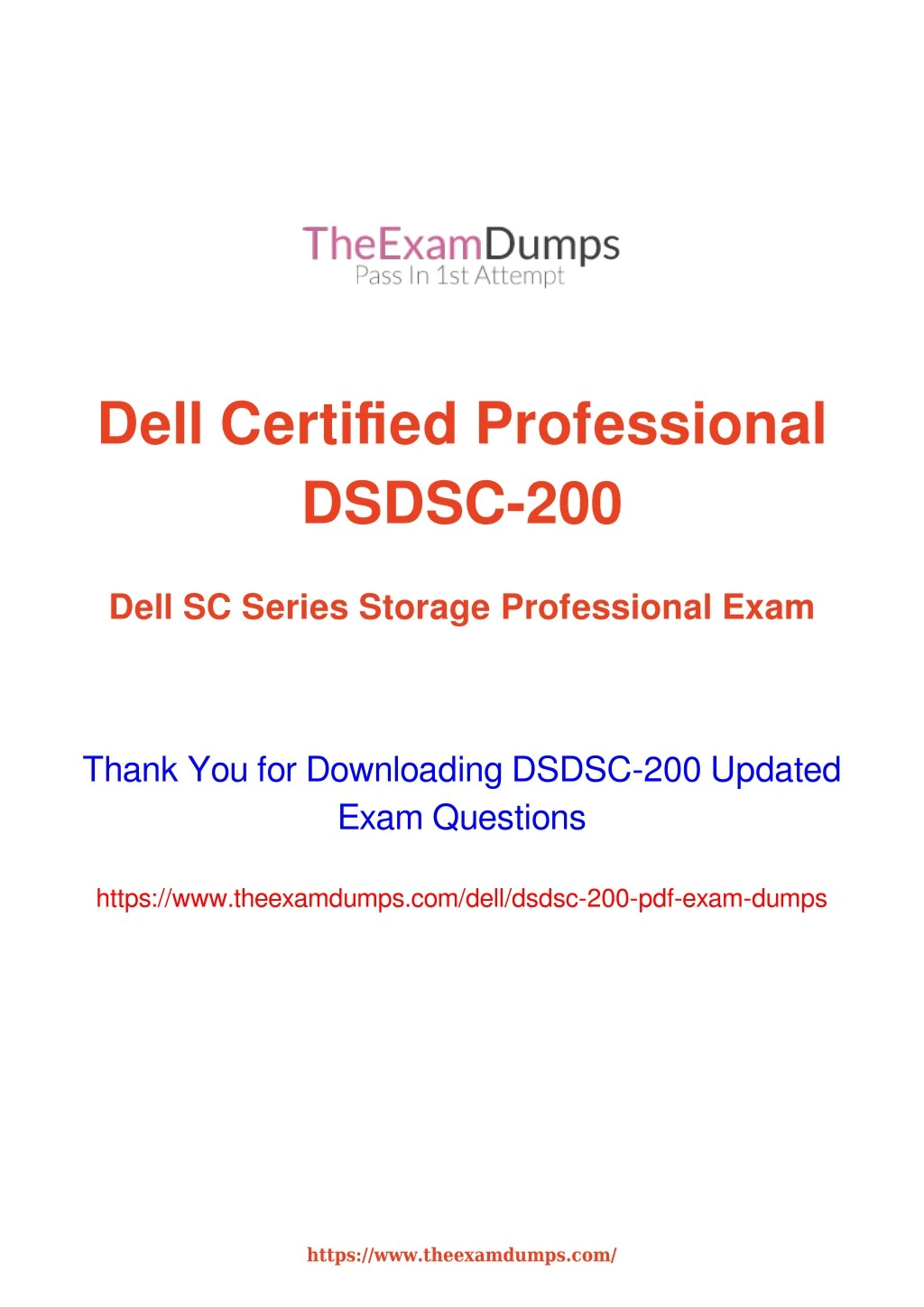 dell certified professional dsdsc 200