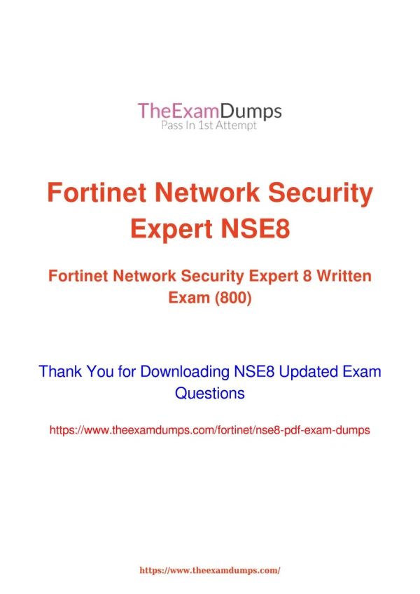 Fortinet NSE NSE8 NSE Practice Questions [2019 Updated]