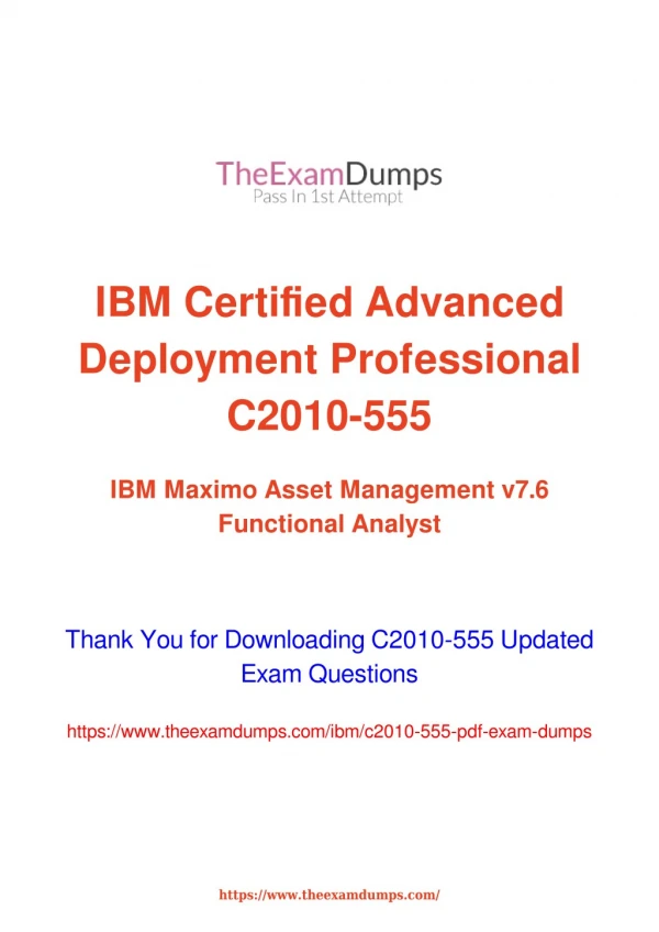 IBM C2010-555 Practice Questions [2019 Updated]