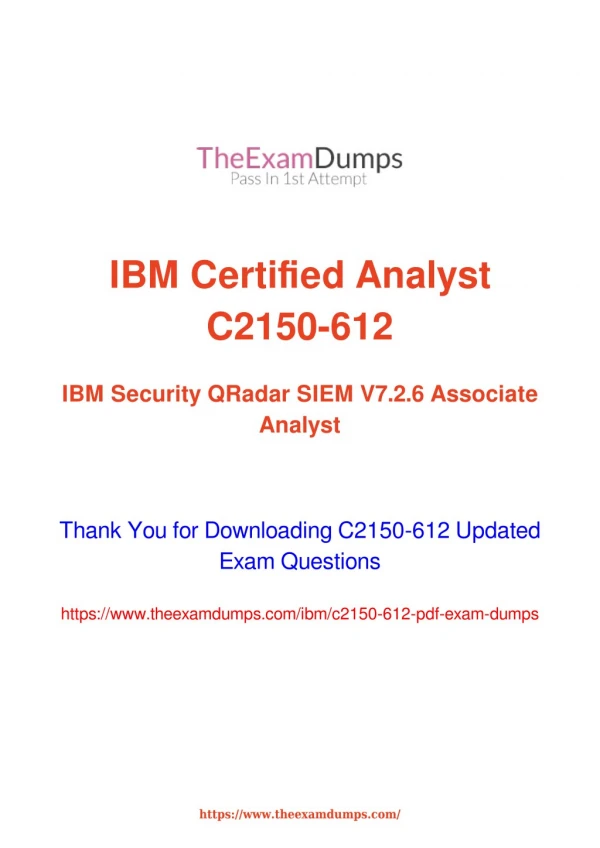 IBM C2150-612 Practice Questions [2019 Updated]