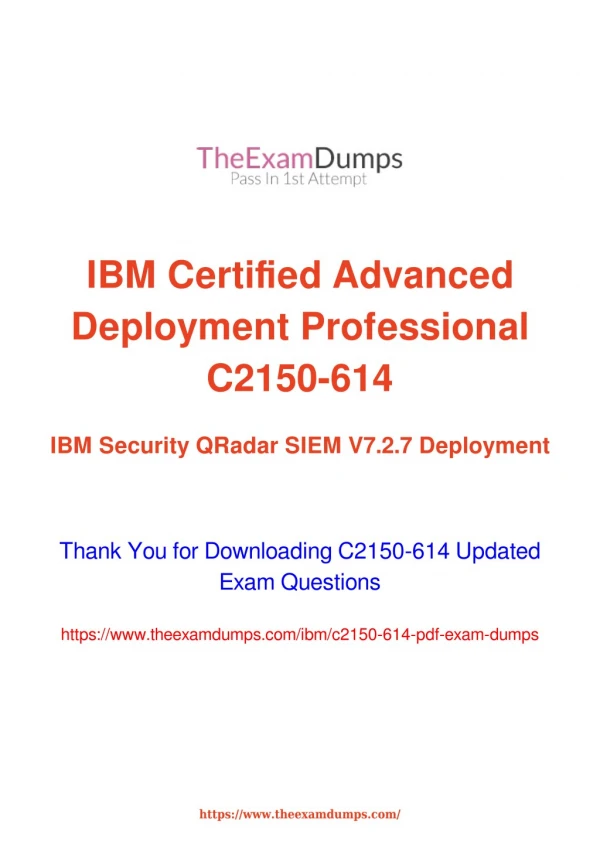 IBM C2150-614 Practice Questions [2019 Updated]