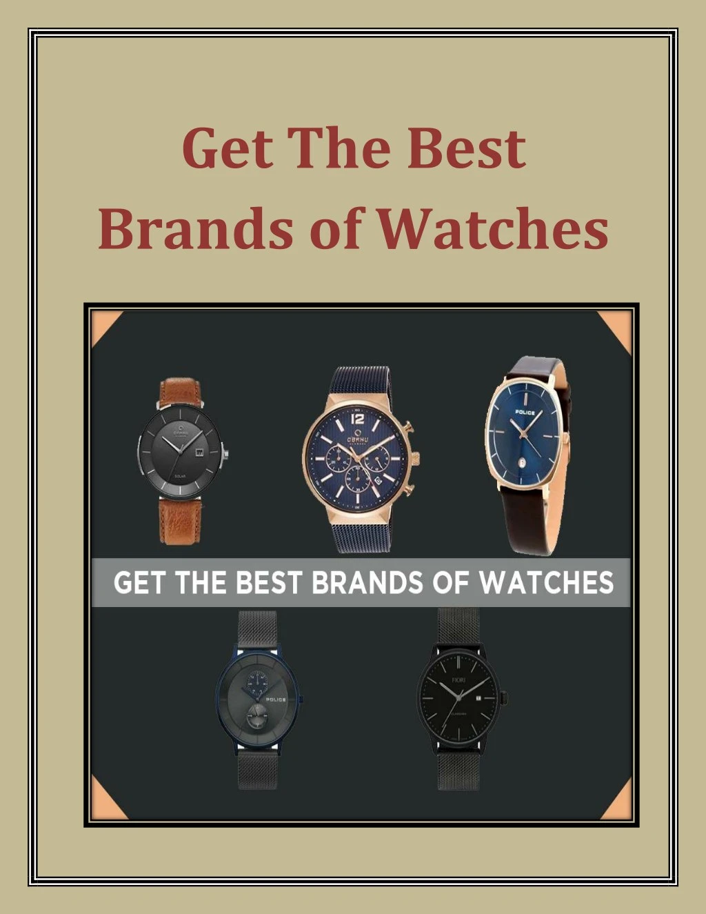 get the best brands of watches