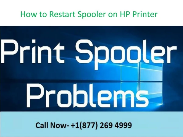 How to restart the spooler on a printer
