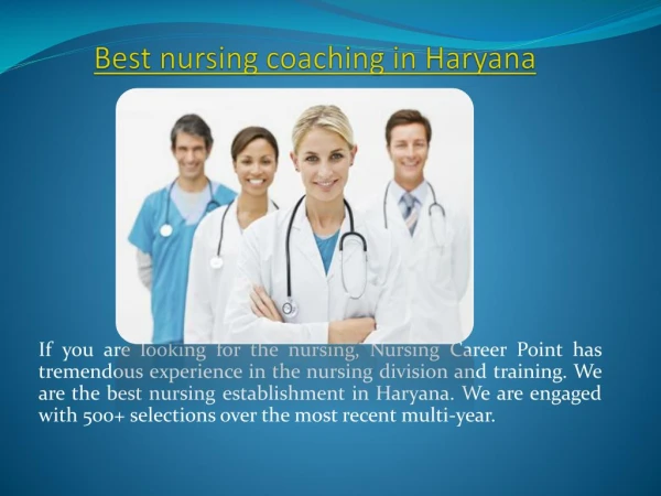 Best Nursing Coaching In Haryana