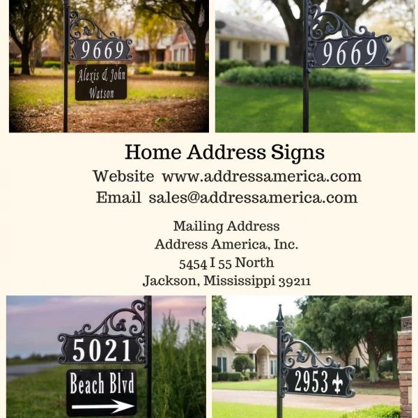 Ready To Install Yard Address Signs | Address America