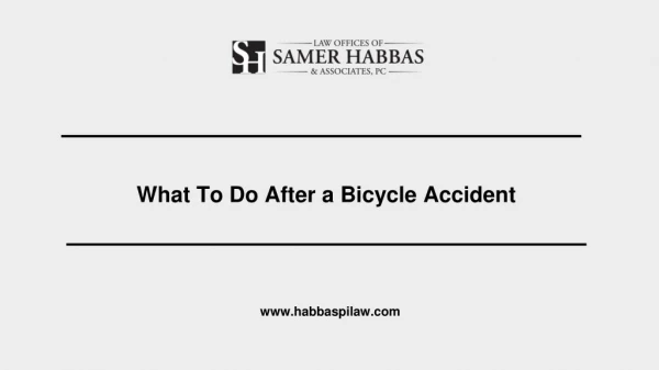 What to do after a bicycle accident?