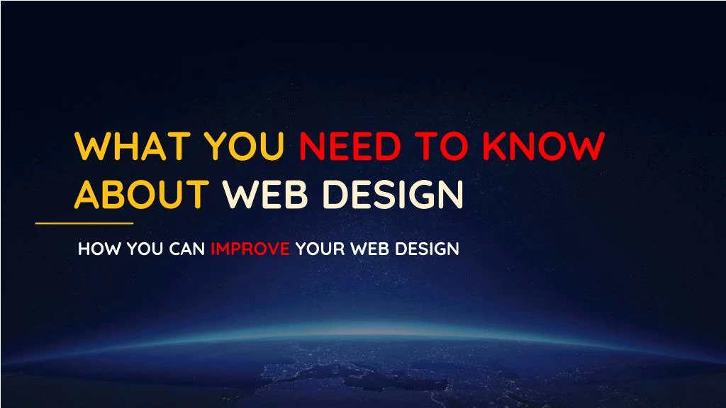 what you need to know about web design