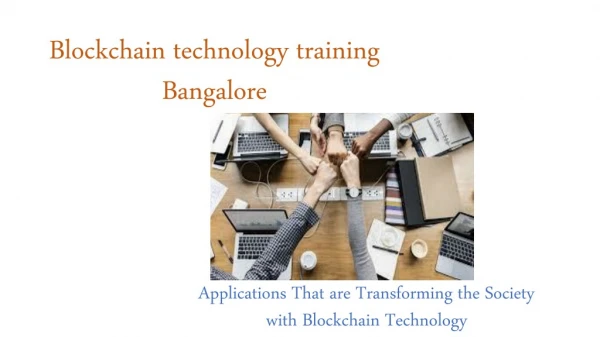 Blockchain online course Bangalore