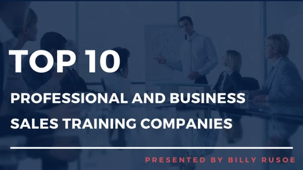 Top 10 Professional and Business Sales Training Companies | Ahmedabad | Mumbai | Pune | Banagalore - India