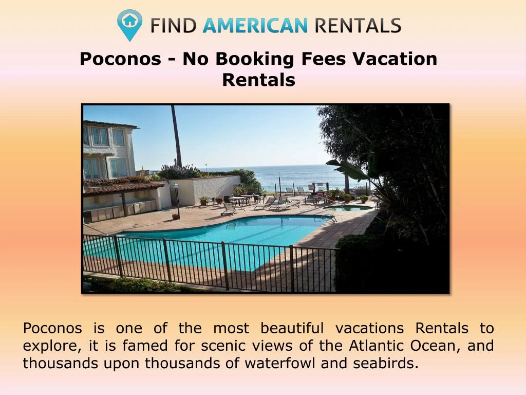 poconos no booking fees vacation rentals