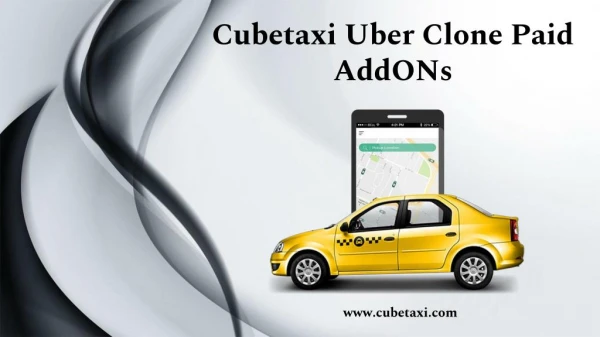 Uber Clone Taxi App Paid AddONs